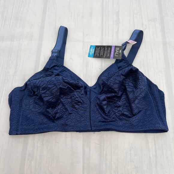 BaliWomen Double Support Wireless Lace Bra/Stay-in-Place Straps FullCoverage 42D - Picture 3 of 11